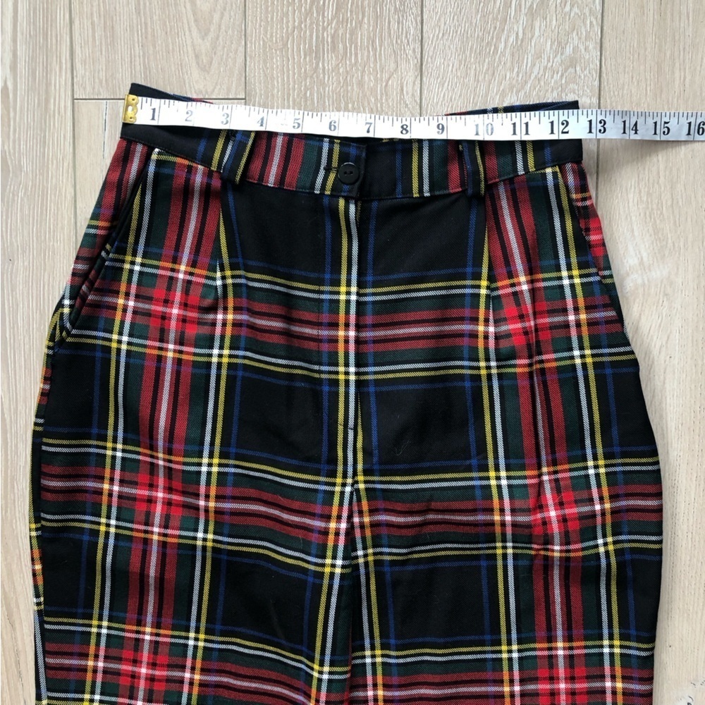 LTT Love Too True Tartan Tapered Trousers in Black Women’s Size S Made in the UK - Picture 3 of 11